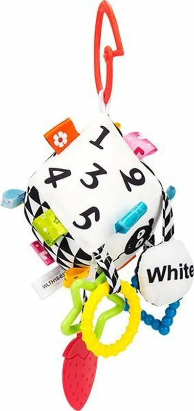 Louas Loua's Favorites Baby Knijp En Bijt Speelgoed Activiteiten Speelgoed Vierkant Zwart Wit Geblokt, Babyspeelgoed, 7 Louas Loua's Favorites Baby Knijp En Bijt Speelgoed Activiteiten Speelgoed Vierkant Zwart Wit Geblokt, Babyspeelgoed, - Afbeelding 5