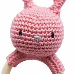 Merkloos Konijn Rammelaar Vintage Pink