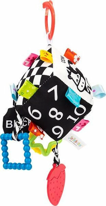 Louas Loua's Favorites Baby Knijp En Bijt Speelgoed Activiteiten Speelgoed Vierkant Zwart Wit Geblokt, Babyspeelgoed, 4 Louas Loua's Favorites Baby Knijp En Bijt Speelgoed Activiteiten Speelgoed Vierkant Zwart Wit Geblokt, Babyspeelgoed, - Afbeelding 2