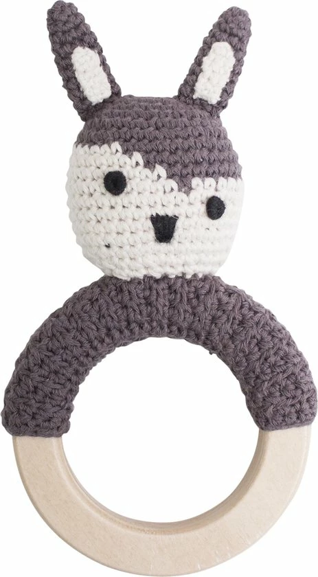 Sebra Rammelaar Gehaakt Konijn Bruin 3 Sebra Rammelaar Gehaakt Konijn Bruin