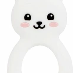 Merkloos Bijtring - Siliconen - Konijn – Gevoelige Baby Tandjes – Bijtspeelgoed – Kraam Cadeau - Pasgeboren