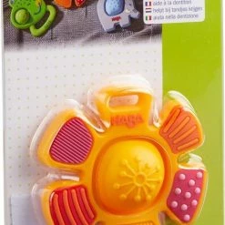 Haba Bijtring Plopbloem Junior 8 Cm Siliconen Oranje