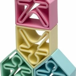 Dëna Bijtring - 6 Kind + 6 Huis - Pastel -grijp-bijtspeelgoed Verkoopwinkel 520x840