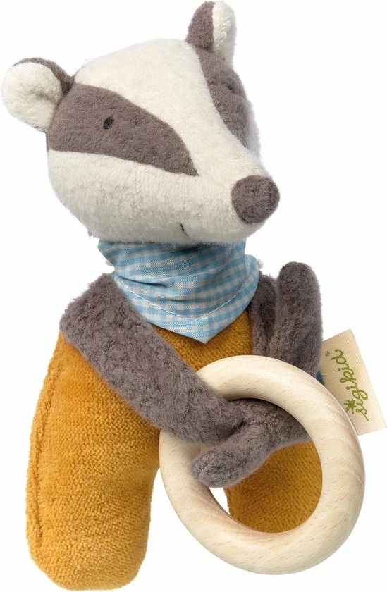 Sigikid Grasp Toy Badger, Kasimir Dachs, Green 3 Sigikid Grasp Toy Badger, Kasimir Dachs, Green