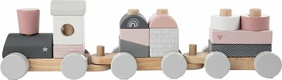 Label Label Houten Speeltrein Met Blokken Roze 11 Label Label Houten Speeltrein Met Blokken Roze - Afbeelding 9