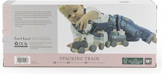 Label Label Houten Speeltrein Met Blokken Roze 7 Label Label Houten Speeltrein Met Blokken Roze - Afbeelding 5