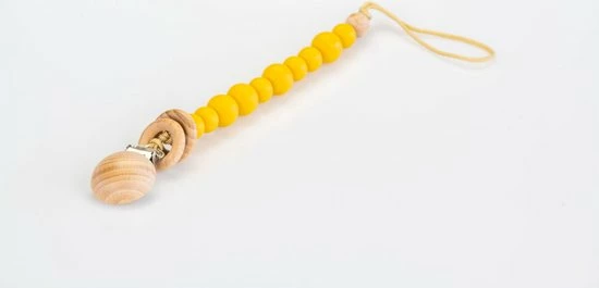 Petit Adventures Speenkoord Met Houten Rammelaar Okergeel - Gift Set 6 Petit Adventures Speenkoord Met Houten Rammelaar Okergeel - Gift Set - Afbeelding 4