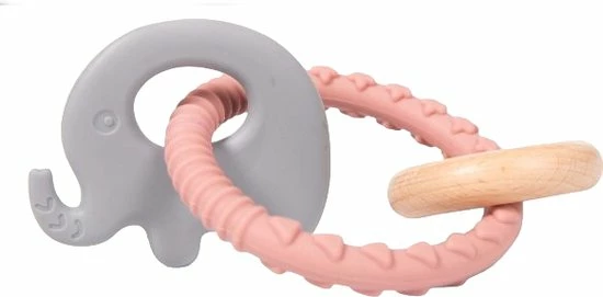 Bo Jungle B-Rattle Rings Roze Olifant Bijtring B931040 8 Bo Jungle B-Rattle Rings Roze Olifant Bijtring B931040 - Afbeelding 6