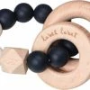 Label Label Zwart/Wit Hout & Silicone Kralen Bijtring LLST-15201 -grijp-bijtspeelgoed Verkoopwinkel 550x349 1