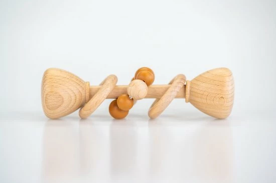 Petit Adventures Speenkoord Met Houten Rammelaar Cognac - Gift Set 6 Petit Adventures Speenkoord Met Houten Rammelaar Cognac - Gift Set - Afbeelding 4