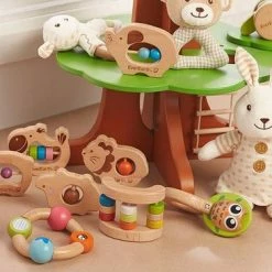 EverEarth Bijtring Little Blue Star 11 Cm Hout -grijp-bijtspeelgoed Verkoopwinkel 550x366 91