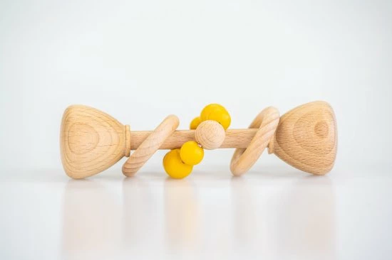 Petit Adventures Speenkoord Met Houten Rammelaar Okergeel - Gift Set 5 Petit Adventures Speenkoord Met Houten Rammelaar Okergeel - Gift Set - Afbeelding 3