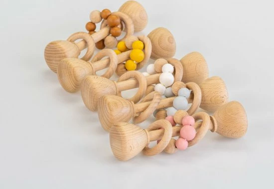 Petit Adventures Speenkoord Met Houten Rammelaar Okergeel - Gift Set 7 Petit Adventures Speenkoord Met Houten Rammelaar Okergeel - Gift Set - Afbeelding 5