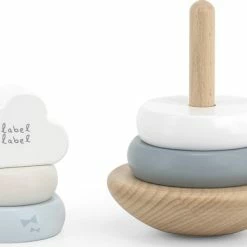 Label Label Lichtblauw Houten Tuimelring Piramide LLWT-25231 -grijp-bijtspeelgoed Verkoopwinkel 550x388