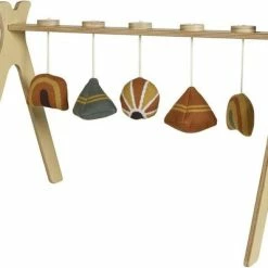 Quax Tipi - Activity Arch + 5 Knitted Toy - Terra -grijp-bijtspeelgoed Verkoopwinkel 550x399