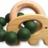 Chewies & More Rammelaar Olifant Met Kralen Deep Green 10. Deep Green
