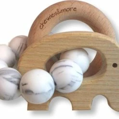 Chewies & More Rammelaar Olifant Met Kralen Marble 6. Marble