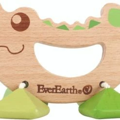 Everearth Rammelaar Krokodil 11 Cm Blank
