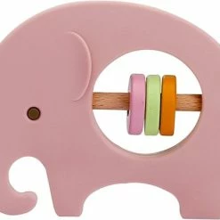 Femur® - Bijtring - Bijtspeeltje - Olifant - Bijtspeelgoed - Babyspeelgoed - Baby Rammelaar - Zwangerschap - Kraamcadeau - Cadeau Voor De Baby - Roze