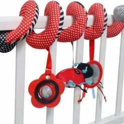 PEACE Lieveheersbeestje Baby Kinderwagen Speelgoed Spiraal – Autostoelspeeltje – Boxspiraal – Activiteitenspiraal – Maxi Cosi Rammelaar – Wagenspanner