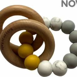 BabyenzoKado Siliconen Bijtring Met Ringen NOVI Grijs