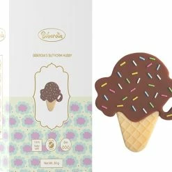 Biberoia® Bijtring Ijsje - Baby - Koelbijtring - Bijtring - Bijtspeelgoed - Babyspeelgoed - Badspeelgoed - Chocola