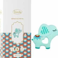 Biberoia® Bijtring - Olifantje - Koelbijtring - Bijtring - Bijtspeelgoed - Babyspeelgoed - Badspeelgoed - Mint