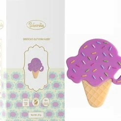 Biberoia® Bijtring Ijsje - Baby - Koelbijtring - Bijtring - Bijtspeelgoed - Babyspeelgoed - Badspeelgoed - Blueberry