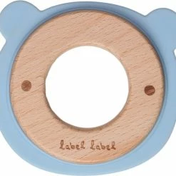 Label Label Beer Blauw Hout & Silicone Bijtring LLST-15058
