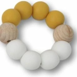 Chewies & More Bijtspeeltje Basic Wit Met Oker 9. Wit + 30. Oker