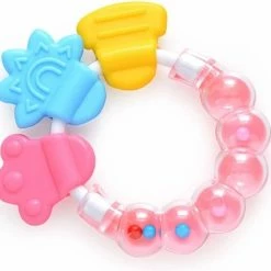 Biberoia® Knijpfles Met Lepel - Bijtring - Rammelaar - Kinderbestek - Baby - Speelgoed - Roze -grijp-bijtspeelgoed Verkoopwinkel 550x517 1