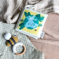 NOOX City Kids Houten Bijtring Met Gehaakte Bij - 100% Fair -grijp-bijtspeelgoed Verkoopwinkel 550x525 1