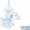 VIB V.I.B. PLUCHE KONIJN ZITTEND Blauw MET CLIP EN TREKKOORD -grijp-bijtspeelgoed Verkoopwinkel 550x526