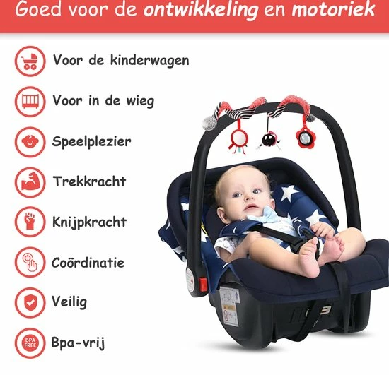 PEACE Lieveheersbeestje Baby Kinderwagen Speelgoed Spiraal – Autostoelspeeltje – Boxspiraal – Activiteitenspiraal – Maxi Cosi Rammelaar – Wagenspanner 6 PEACE Lieveheersbeestje Baby Kinderwagen Speelgoed Spiraal – Autostoelspeeltje – Boxspiraal – Activiteitenspiraal – Maxi Cosi Rammelaar – Wagenspanner - Afbeelding 4