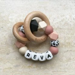 Rookies Van Floor Rookies Bijtringen Dalmatiër Roze - Gepersonaliseerd Kraamcadeau - CE Gemarkeerd