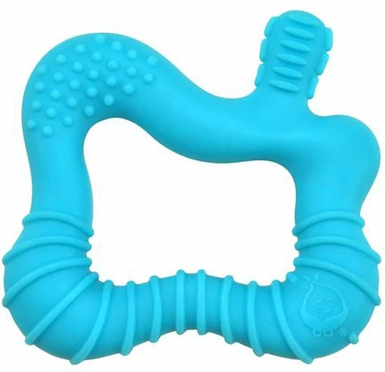 GREEN SPROUTS - Siliconen Molar Bijtring - Aqua 3 GREEN SPROUTS - Siliconen Molar Bijtring - Aqua