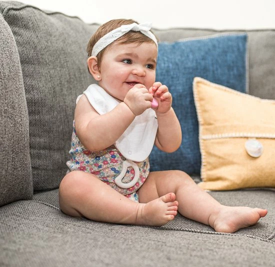 GREEN SPROUTS - 3 Siliconen Eerste Bijtringen- Roze, Grijs En Wit 6 GREEN SPROUTS - 3 Siliconen Eerste Bijtringen- Roze, Grijs En Wit - Afbeelding 4