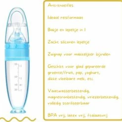 Biberoia® Bijtring En Knijpfles Met Lepel - Baby / Kinderbestek - Speelgoed - Kraamcadeau - Babyshower - Blauw -grijp-bijtspeelgoed Verkoopwinkel 550x536 5