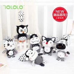 Happy Monkey Speelgoed Baby 0 Jaar/schoencadeautjes Sinterklaas/ Rammelaar/ Speelgoed/ Speeltjes/ Kerstcadeau Voor Baby/Cartoon Pluche Dier Rammelaar Bel Wandelwagen Baby Winkelwagen/ Baby Speelgoed/ ===apzwart Wit Speelgoed/ Apje -grijp-bijtspeelgoed Verkoopwinkel 550x541