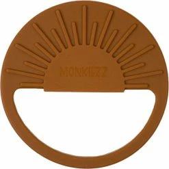 MONKIEZZ® Bijtring Zon | Rust | Caramel | Baby Speelgoed | Kraam Cadeau | Sun