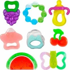 Allerion® Allerion Baby Koelbijtringen Set – 8 Verschillende – In De Koelkast – Bijtspeelgoed – Met Koelelement - Vanaf 0 Jaar