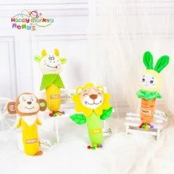 Happy Monkey Pluche Knuffels/ Baby Speelgoed 0 Jaar/schoencadeautjes Sinterklaas/ Babyborn/ Black Friday/ Baby Lemon Hand-zwengelen/Baby Speelgoed /kerstcadeau/ Sinterklaas/ Baby Cadeau/ Baby Shower/ Leon -grijp-bijtspeelgoed Verkoopwinkel 550x550 184