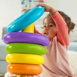 Fisher-Price Stapelringen - Grote Kleurenringpiramide -grijp-bijtspeelgoed Verkoopwinkel 550x550 296