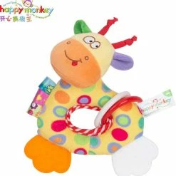 Happy Monkey Bijtspeelgoed/ Rammelaar/ Baby Speelgoed/ Baby Bijtring/ Baby Rammelaar/schoencadeautjes Sinterklaas/ Grijp Speelgoed/ Sinterklaas/ Kertcadeau/ Giraffe