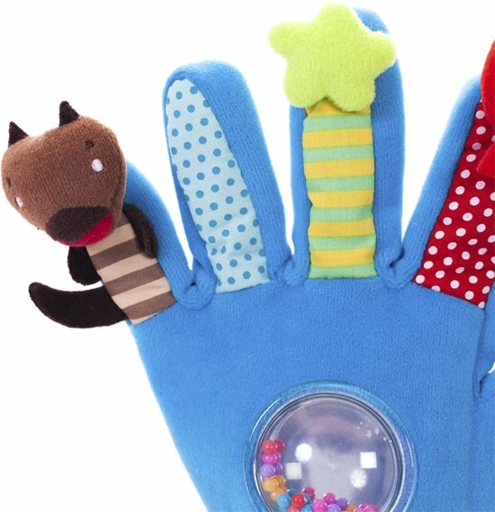 Eurekakids Speelhandschoen Blauw - Handschoen Om Met Baby Te Spelen - Met Rammelaar 4 Eurekakids Speelhandschoen Blauw - Handschoen Om Met Baby Te Spelen - Met Rammelaar - Afbeelding 2