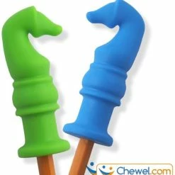 Pennendop Potlooddop Kauwdop Bijtdop | Schaakstuk | Paard | Diverse Kleuren | Blauw | Chewel ® -grijp-bijtspeelgoed Verkoopwinkel 550x574 2
