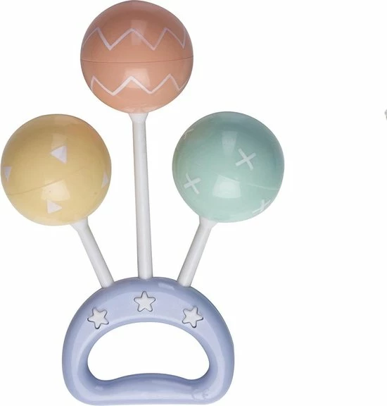 Saro Rammelaar Ball Junior Turquoise/oranje/geel 3 Saro Rammelaar Ball Junior Turquoise/oranje/geel