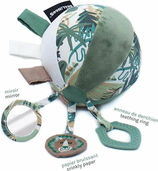 Les Deglingos Les Déglingos - Activiteitenbal Jelekros De Leeuw - Rammelaar Bal Met Diverse Hangers 3 Les Deglingos Les Déglingos - Activiteitenbal Jelekros De Leeuw - Rammelaar Bal Met Diverse Hangers