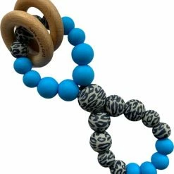 BabyenzoKado Siliconen Bijtring Twist Blauw