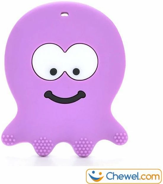 Bijtketting Kauwketting | Spook Octopus | Diverse Kleuren | Paars | Chewel ® 3 Bijtketting Kauwketting | Spook Octopus | Diverse Kleuren | Paars | Chewel ®